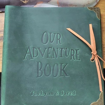 Personalized Our Adventure Book Leather Photo Album For Valentine's Day Anniversary Gift
