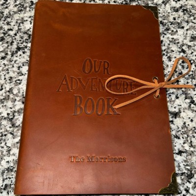 Personalized Our Adventure Book Leather Photo Album For Valentine's Day Anniversary Gift