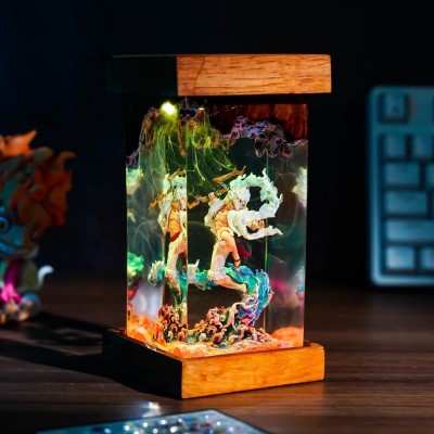 Custom Anime Character Resin Lamp Handmade Anime Night Light Anime Diorama Lamp Christmas gift