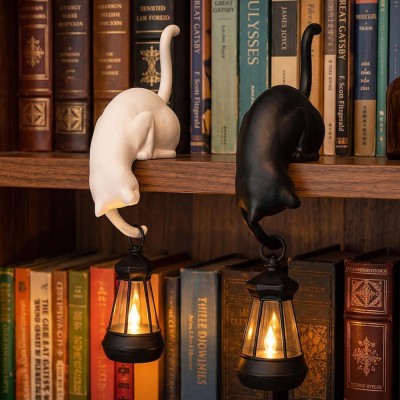 Cat Shelf Hook with Lantern