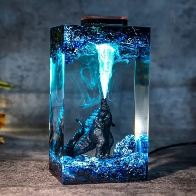 Handmade Resin Wood Lamp For Boyfriend Girlfriend Couple Gift