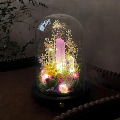 Bestseller ❗❗ Enchanted Forest Amethyst Crystal Lamp For Christmas Gift