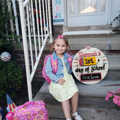 Personalized Interchangeable Back to School Sign First Day of School Photo Prop For Kids Gift