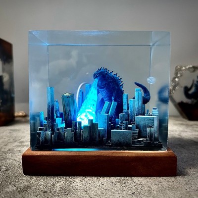 Handmade Resin Wood Lamp For Boyfriend Girlfriend Couple Gift