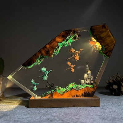 Ocean Flying Dragon Resin Lamp Unique Christmas Gifts