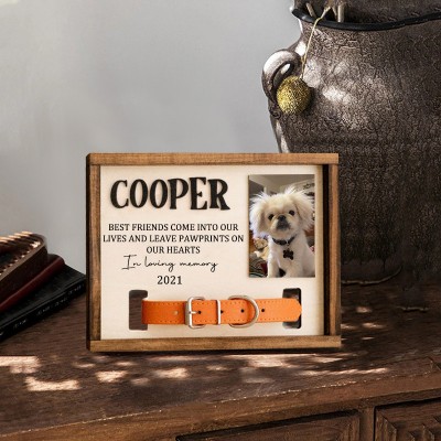 Personalized Loss of Pet Collar Frame  Memorial Gift For Pet Lovers