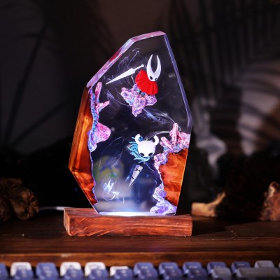 Resin Lamp Epoxy Lamp Handmade Silksong Night Light Gothic Table Decor Christmas Gift