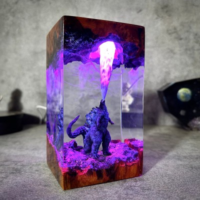 Hot Sale ❗❗ Resin Wood Table Lamp Art Home Decor For Christmas Birthday Gift
