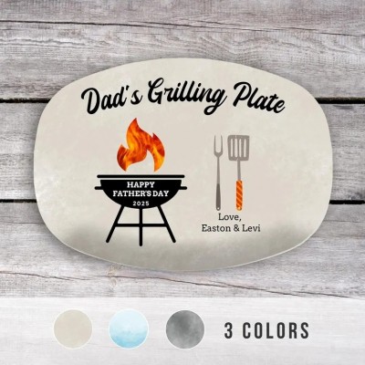 Personalized Father's Day Funny Grilling Platter Gift For Dad