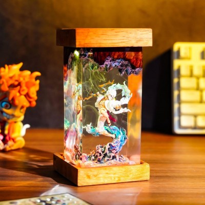 Custom Anime Character Resin Lamp Handmade Anime Night Light Anime Diorama Lamp Christmas gift