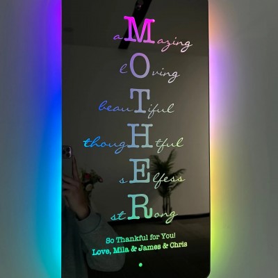 Custom Mom or Grandma Led Mirror